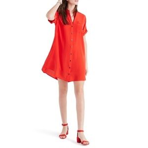 Madewell silk button down dress size Medium M